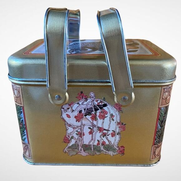 Jan Brett Studio 1986 Twelve Days of Christmas Metal Covered Basket Container - Picture 5 of 12